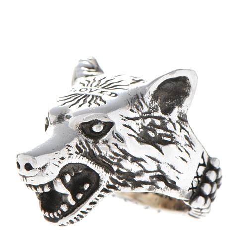 Gucci Wolf Head Anger Forest Ring .